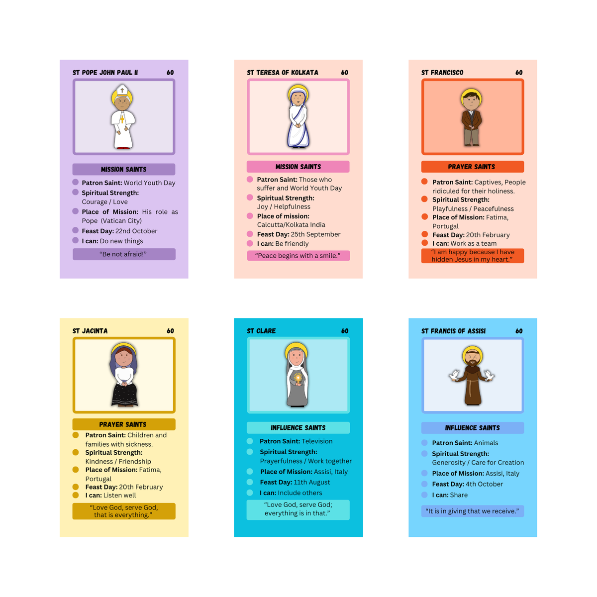 Little Saints Cards - Set 1